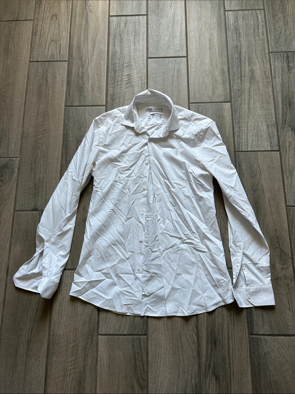 Zara Men White Slim Fit Dress Shirt